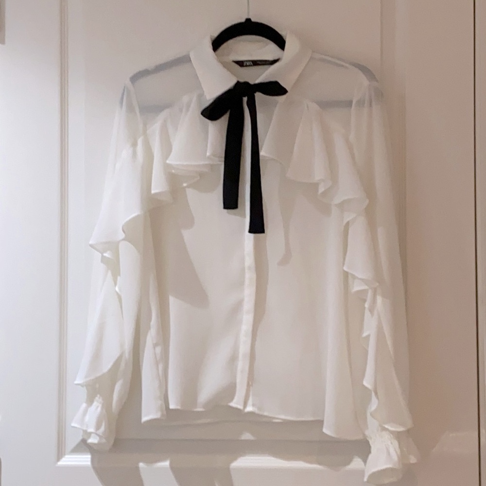 Zara embroidered shirt